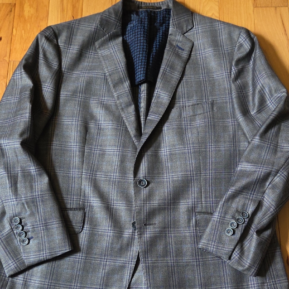 Men's Gray Plaid Blazer j hilburn